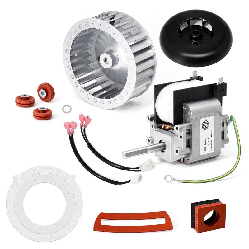 Criditpid 318984-753 HC21ZE117 HC21ZE114A Draft Inducer Motor, LA11AA005 Blower Wheel, KA56GR560 Grommet & Gasket Kit Replacement for Carrier, Bryant, Payne and Jakel Furnaces Motor. - Image 1